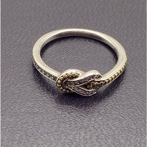 LAGOS Newport Petite Two Tone Knot Ring Size 6